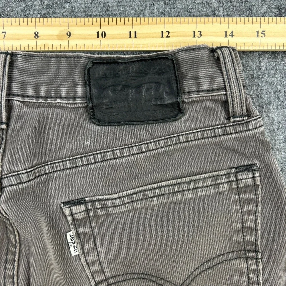 Levi's 513 Corduroy Jeans Mens 30x32 Gray Slim‎ Straight Fit Pants